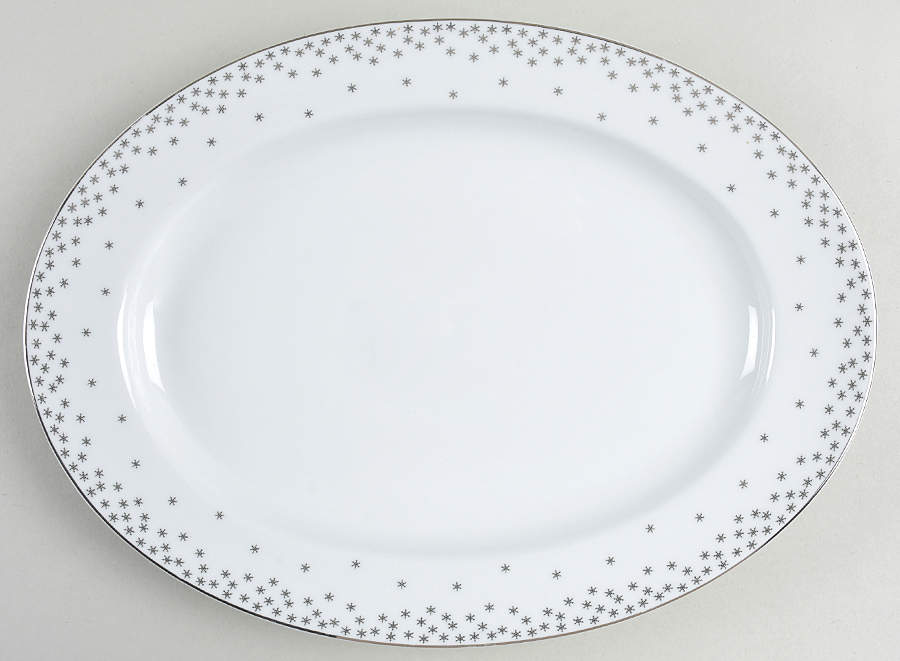 Arctic Solstice Snowflake 12" Oval Serving Platter by Target-1