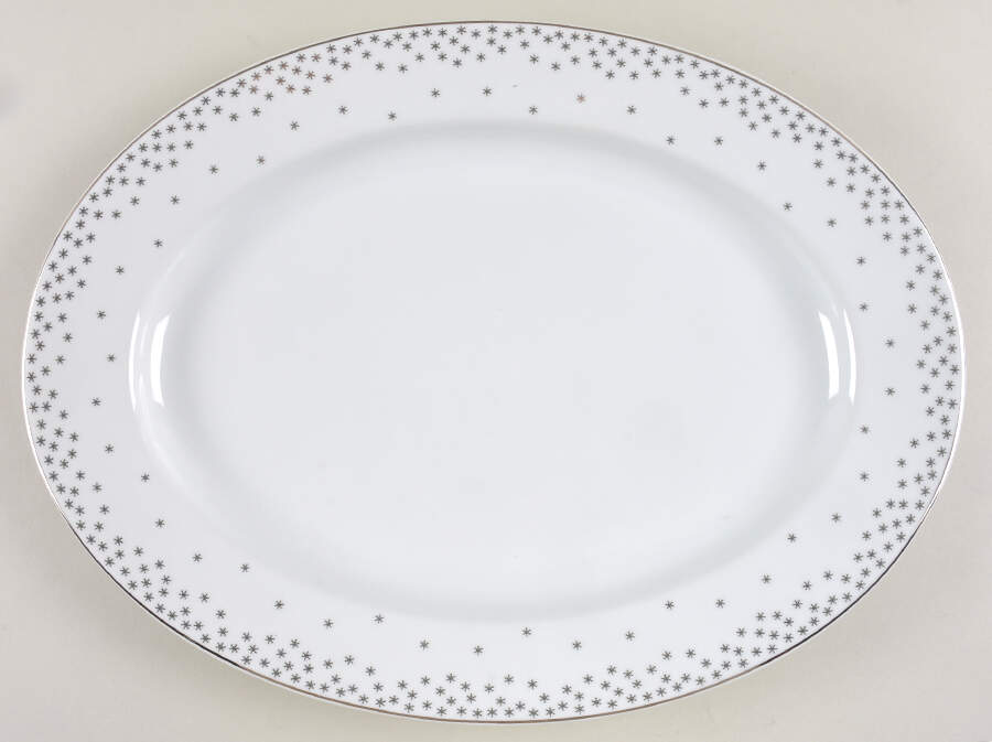 Arctic Solstice Snowflake 16" Oval Serving Platter by Target-1