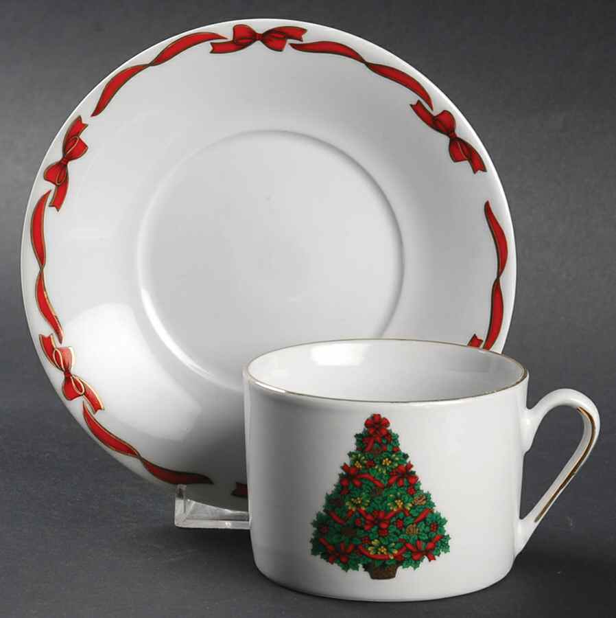 Joyous Flat Cup & Saucer Set by Tienshan-1