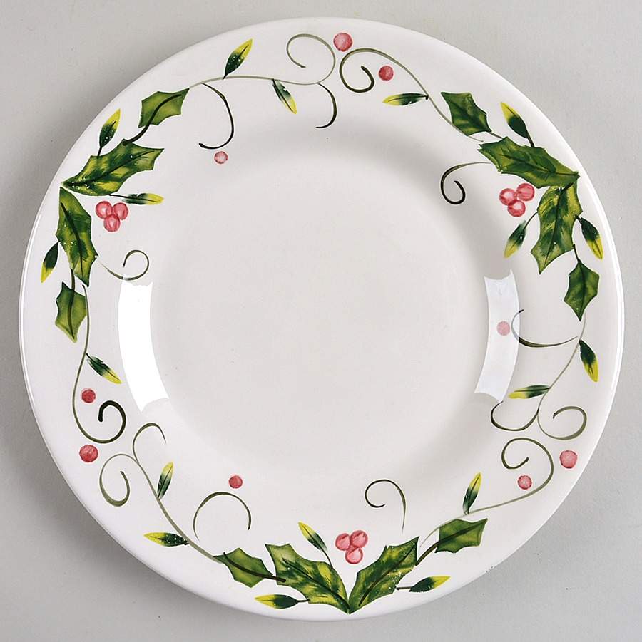 Holly Berry Dinner Plate by Tabletops Unlimited-1