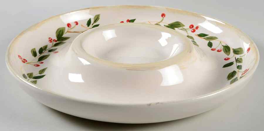 Holly Berry 1 Piece Chip & Dip by Tabletops Unlimited-1