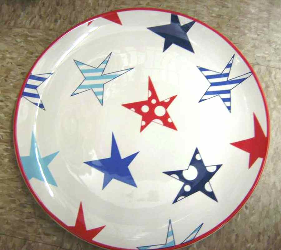 Polka Dot Stars 13" Chop Plate (Round Platter) by Tag Ltd-1
