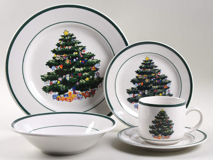 Holly Tree 5 Piece Place Setting by Totally Today-1