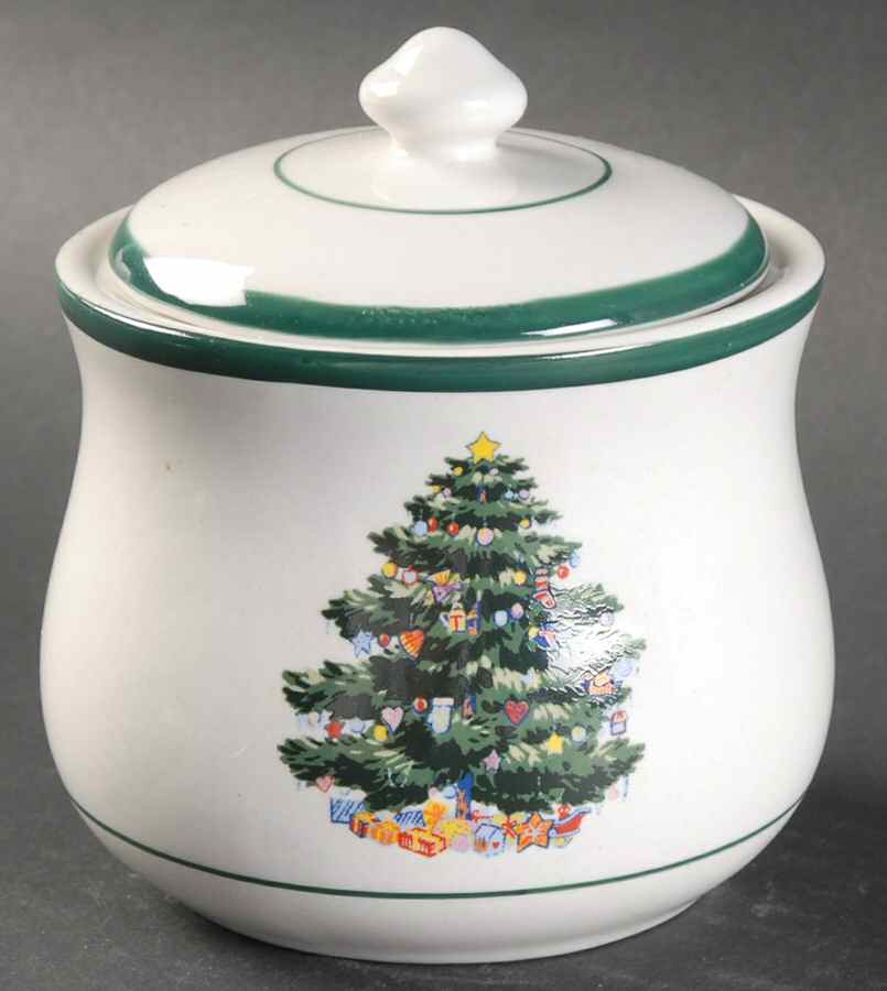 Holly Tree Sugar Bowl & Lid by Totally Today-1
