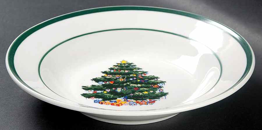 Holly Tree Rim Soup Bowl by Totally Today-1