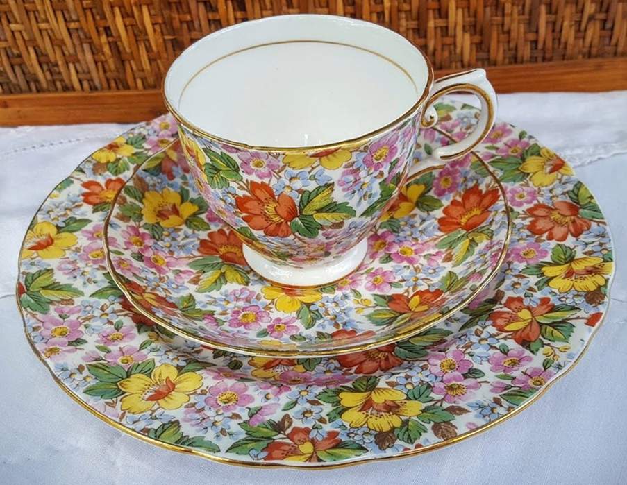 9366 Footed Cup & Saucer Set by Tuscan - Royal Tuscan-1