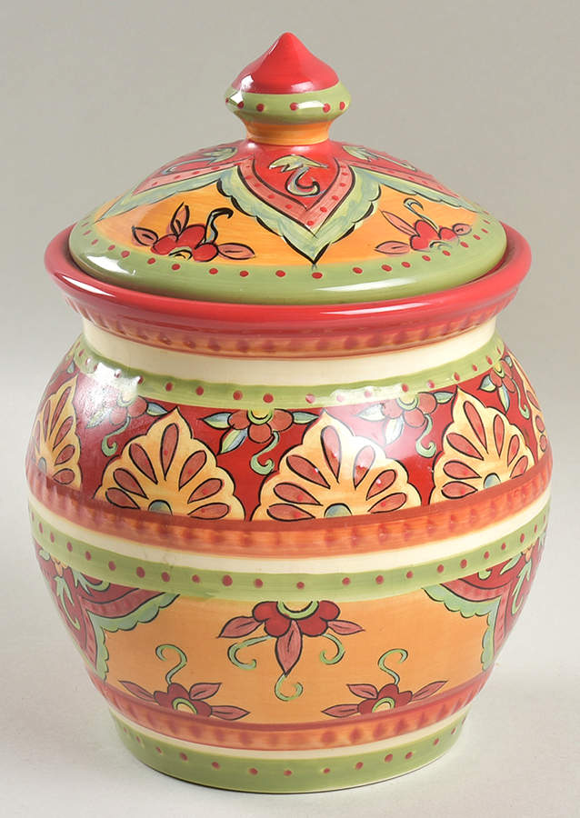 Tangier Small Canister & Lid by Tabletops Unlimited-1
