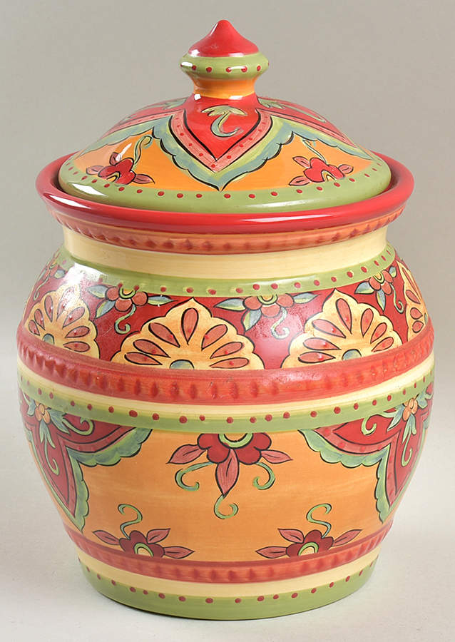Tangier Medium Canister & Lid by Tabletops Unlimited-1