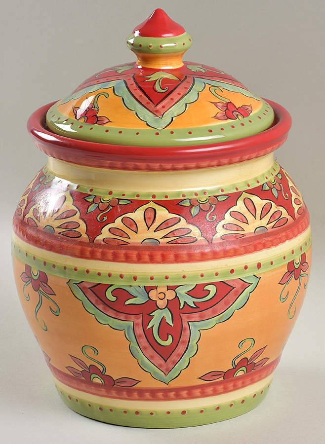 Tangier Large Canister & Lid by Tabletops Unlimited-1