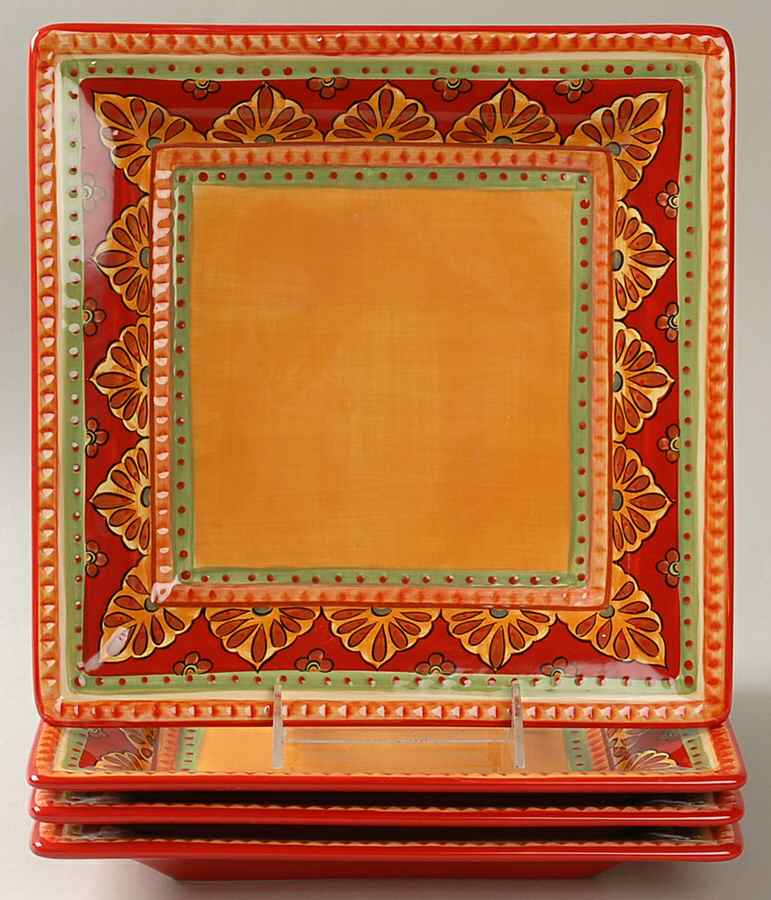 Tangier Square Dinner Plate - Set of 4 by Tabletops Unlimited-1