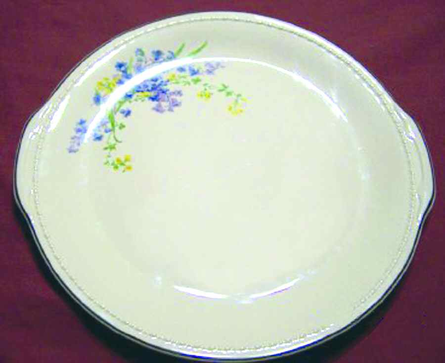 1393 Handled Cake Plate by Taylor, Smith & Taylor (Ts&T)-1