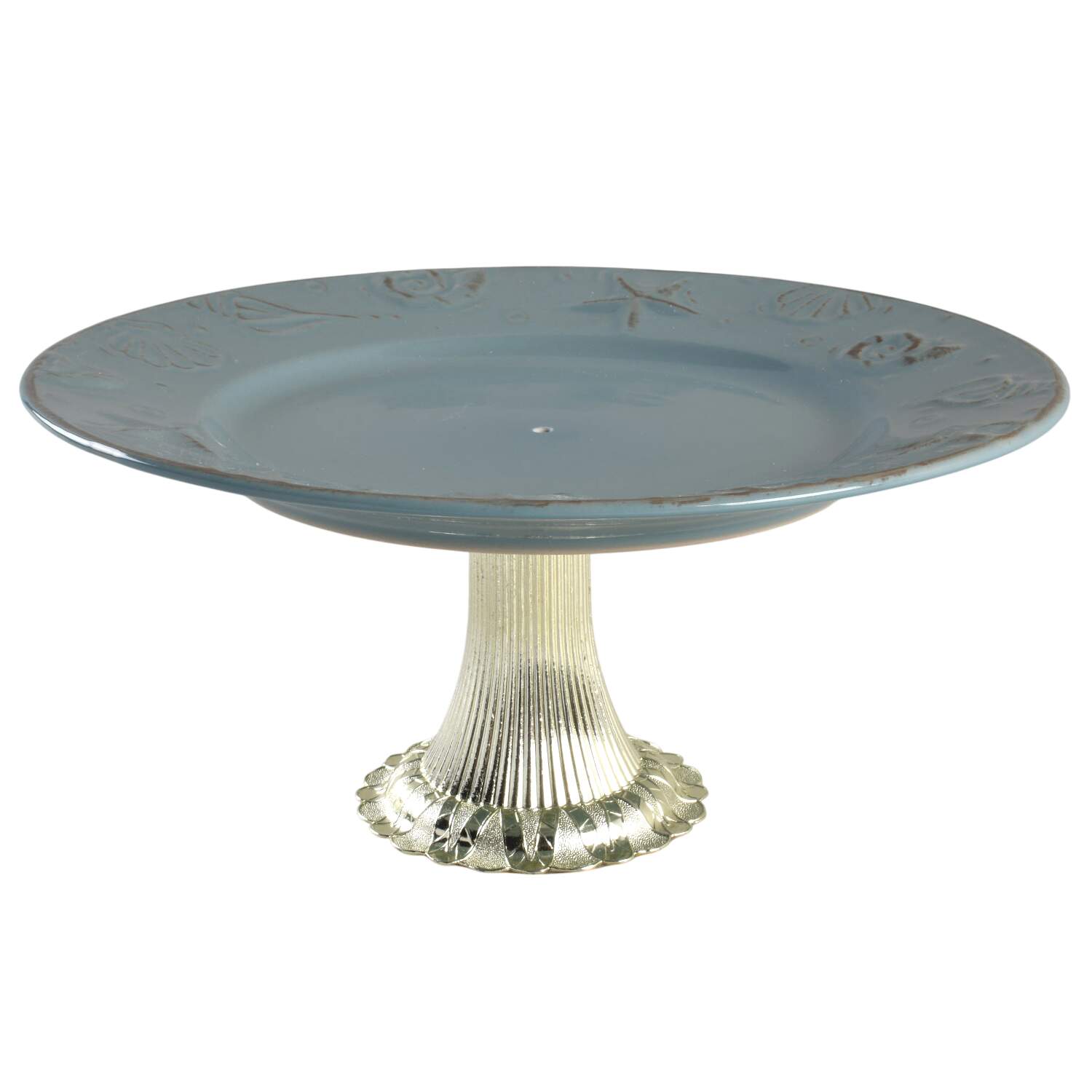 Cape Cod Cake Stand with 4"-5" Metal Pedestal  Hc by Thomson-1