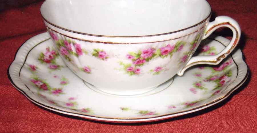 TIA9 Flat Cup & Saucer Set by Tiara (Bavaria)-1