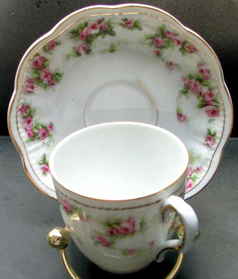 TIA9 Flat Demitasse Cup & Saucer Set by Tiara (Bavaria)-1