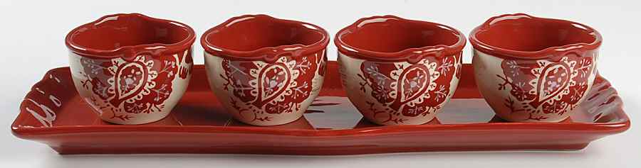 Auguste Coq Dip Bowl Set-4 Bowls & Tray by Tracy Porter-1