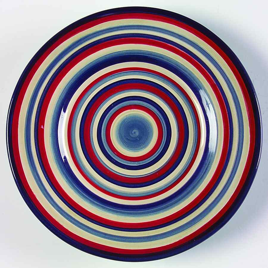 Los Colores Red and Blue Salad Plate by Tabletops Unlimited-1