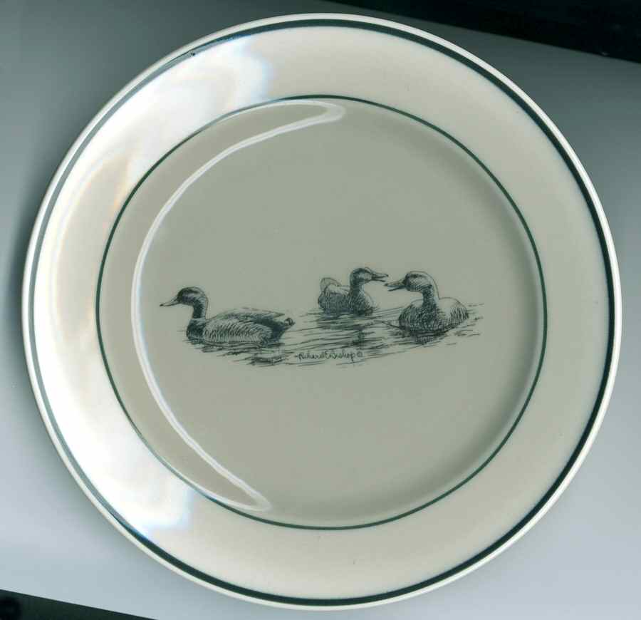 Mallards (Green Trim) Bread & Butter Plate by Ten Strawberry Street-1