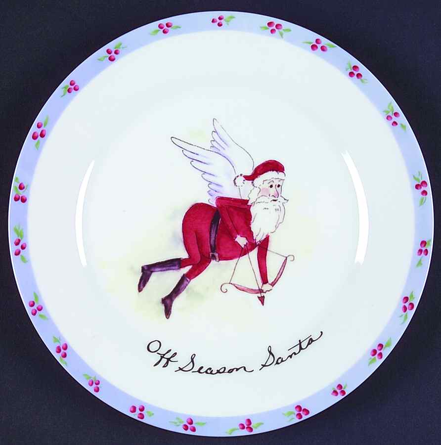 Off Season Santa Salad Plate by Tracy Porter-1