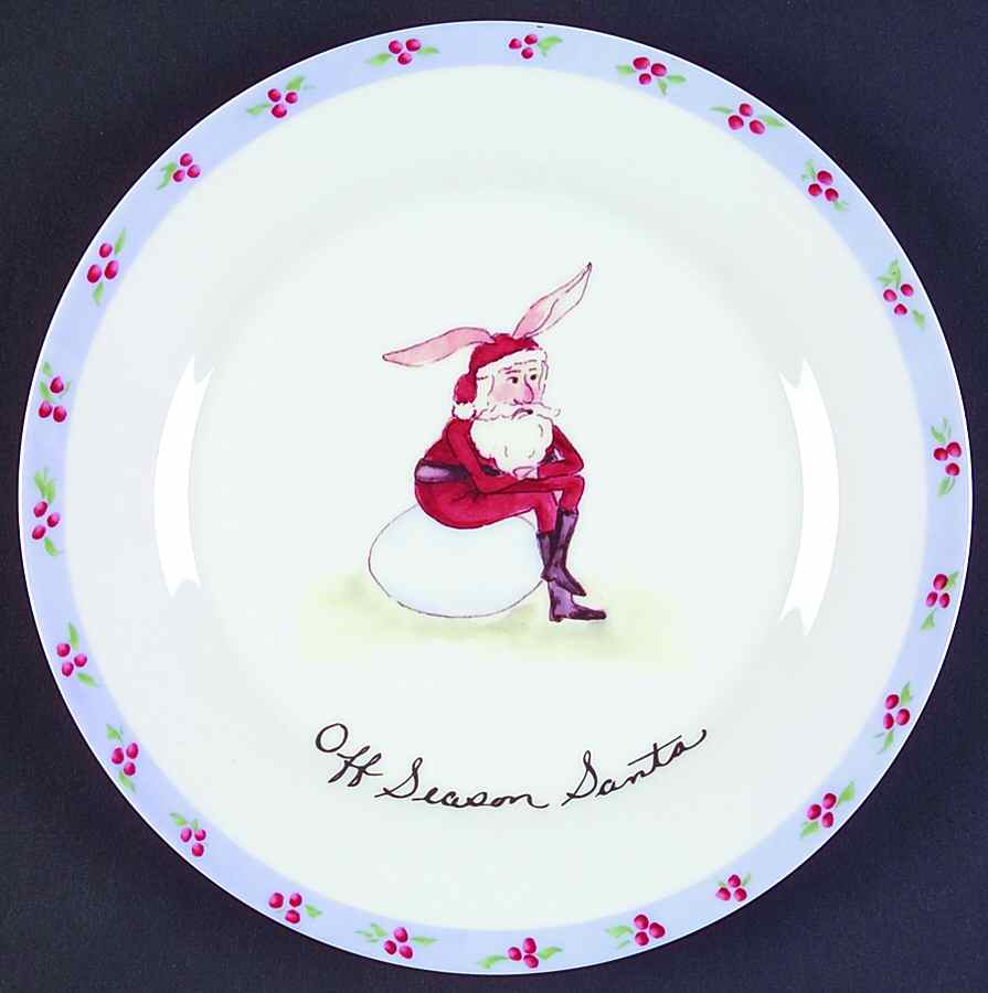Off Season Santa Salad Plate by Tracy Porter-1