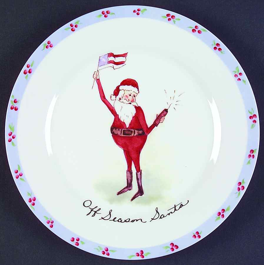 Off Season Santa Salad Plate by Tracy Porter-1