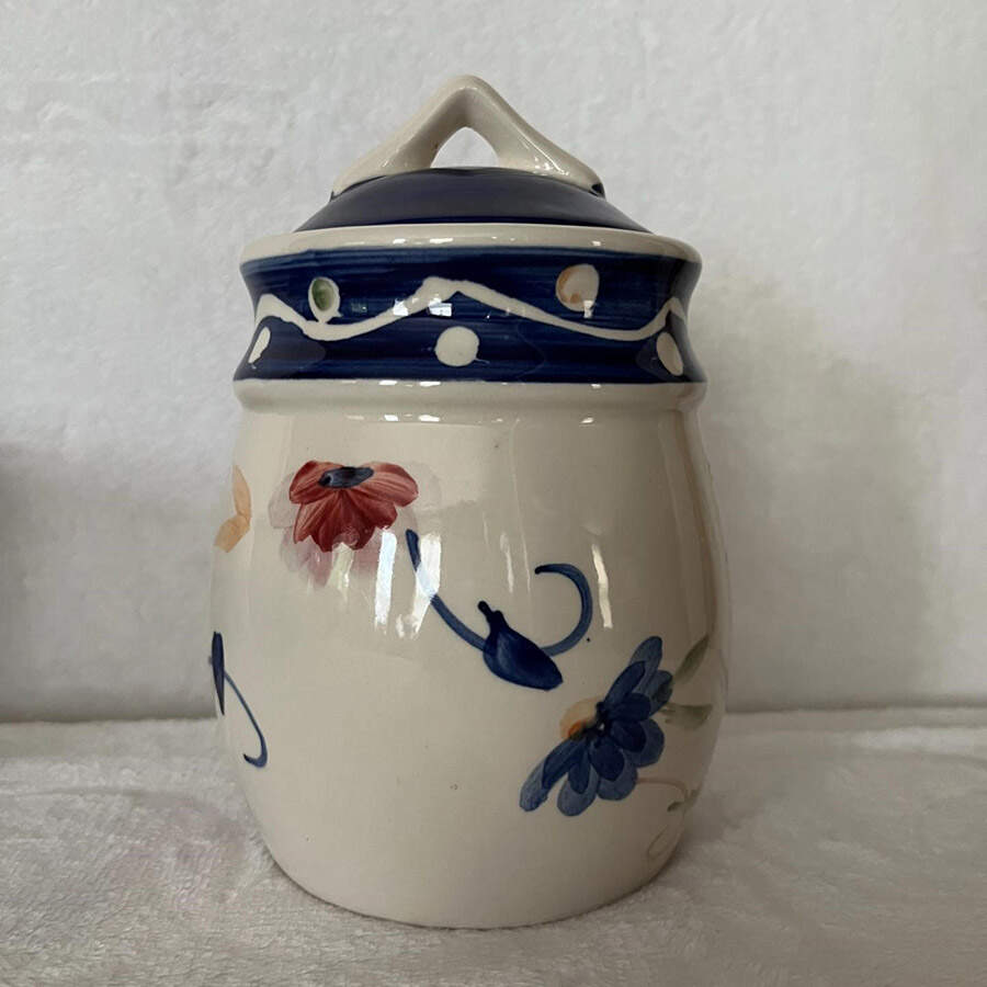 Floral Dots Cookie Jar & Lid by Tabletops Unlimited-1