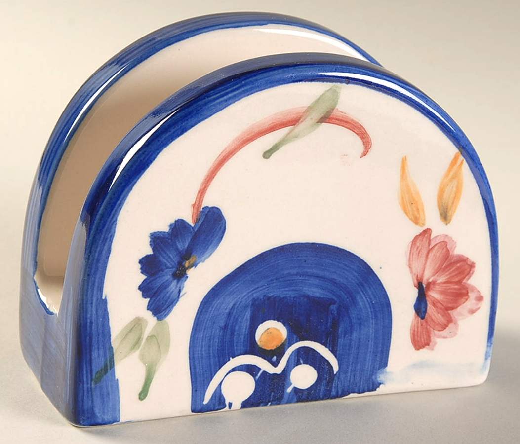 Floral Dots Napkin Holder by Tabletops Unlimited-1