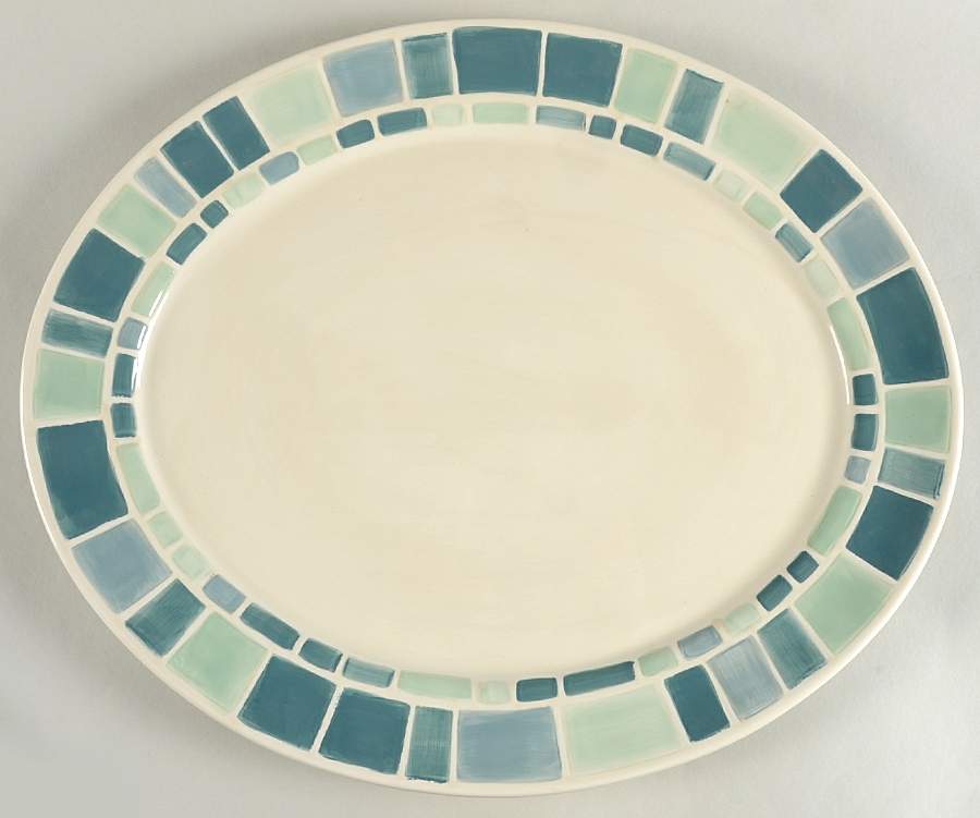 Mosaic 18" Oval Serving Platter by Tabletops Unlimited-1
