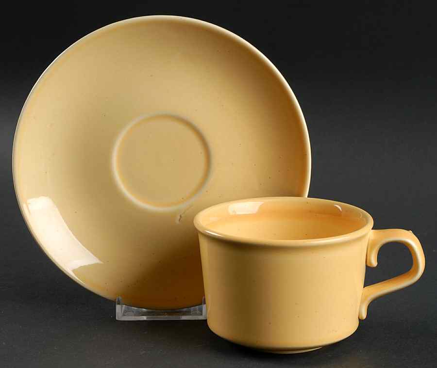 Sweet Potato Flat Cup & Saucer Set by Taylor, Smith & Taylor (Ts&T)-1