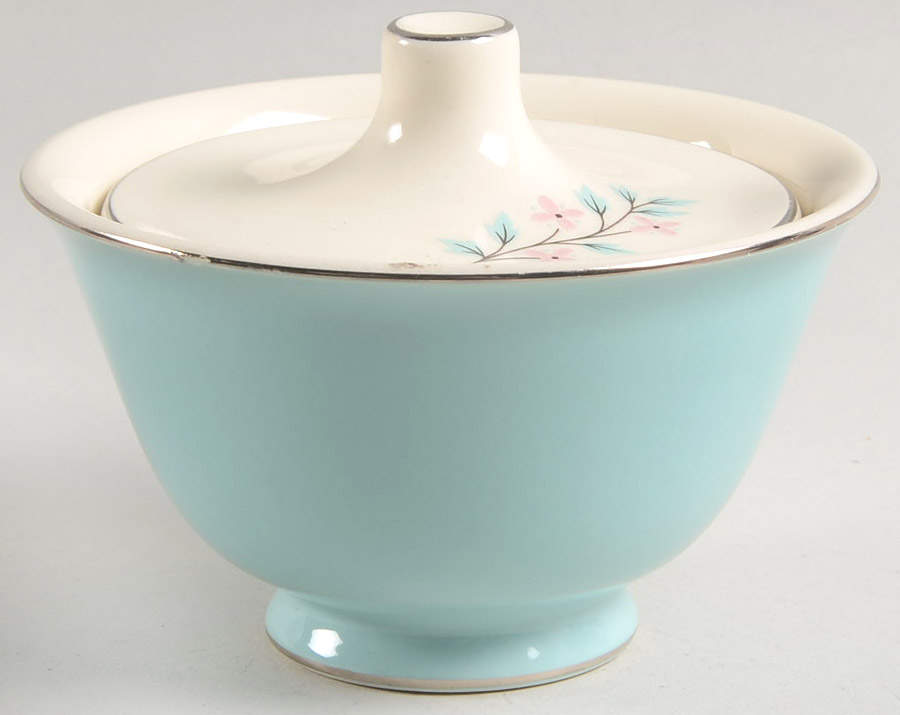 Pink Symphony Sugar Bowl & Lid by Taylor, Smith & Taylor (Ts&T)-1