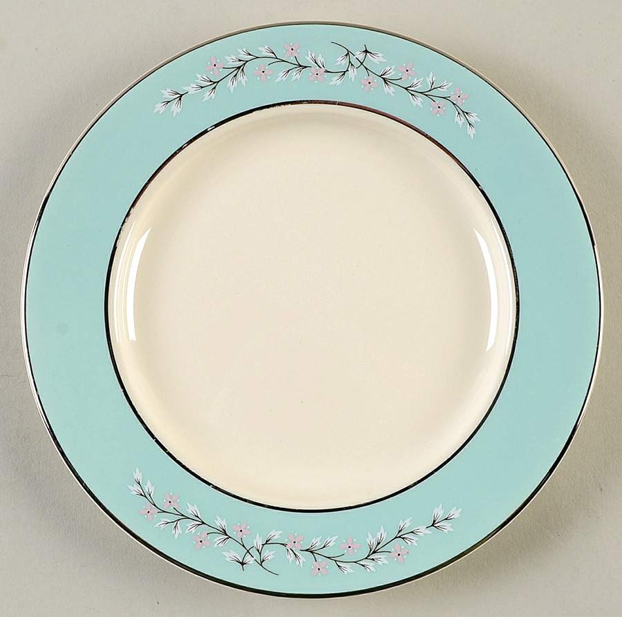 Pink Symphony Bread & Butter Plate by Taylor, Smith & Taylor (Ts&T)-1