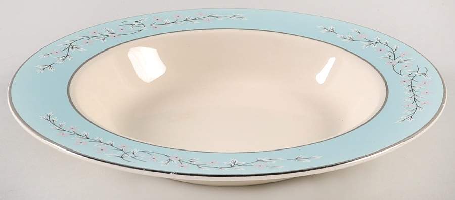 Pink Symphony Large Rim Soup Bowl by Taylor, Smith & Taylor (Ts&T)-1