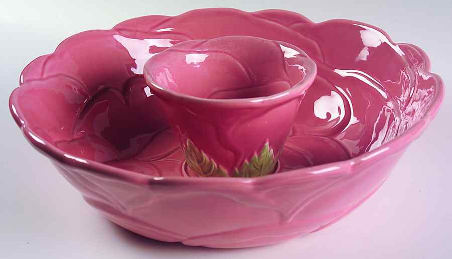 Rose (2 Piece) Chip & Dip Set by Treasure Craft-1