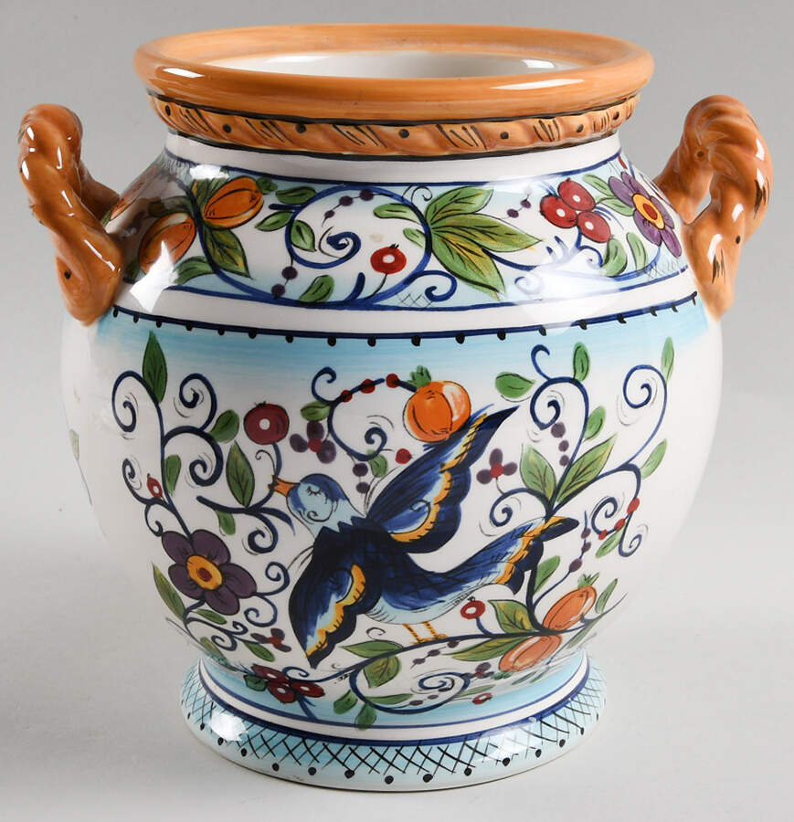Villa Paradiso Large Canister No Lid by Tabletops Unlimited-1