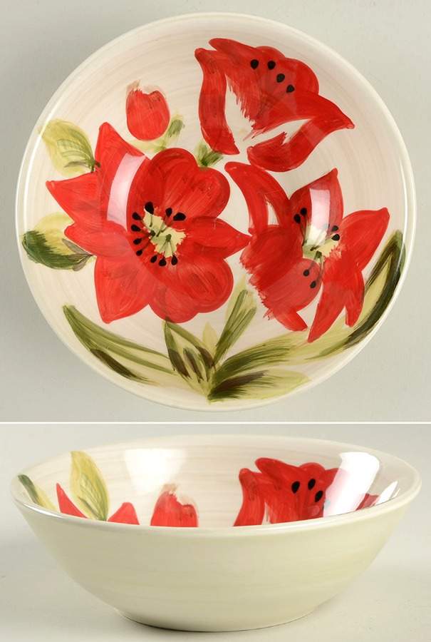 Tropical Hibiscus Coupe Soup Bowl by Tabletops Unlimited-1