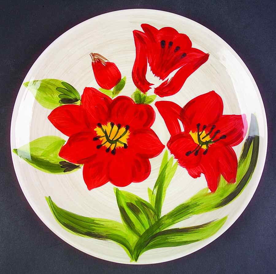 Tropical Hibiscus Dinner Plate by Tabletops Unlimited-1