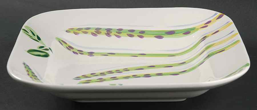 Veggie-Tables 9" Individual Square Pasta Bowl by Tienshan-1