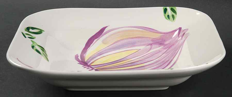 Veggie-Tables 9" Individual Square Pasta Bowl by Tienshan-1