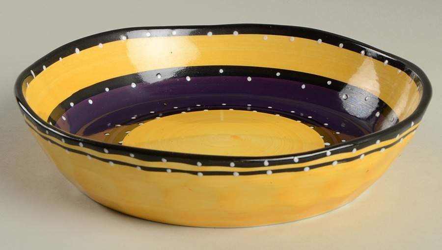 Bohemian Stripe Individual Salad Bowl by Tabletops Unlimited-1