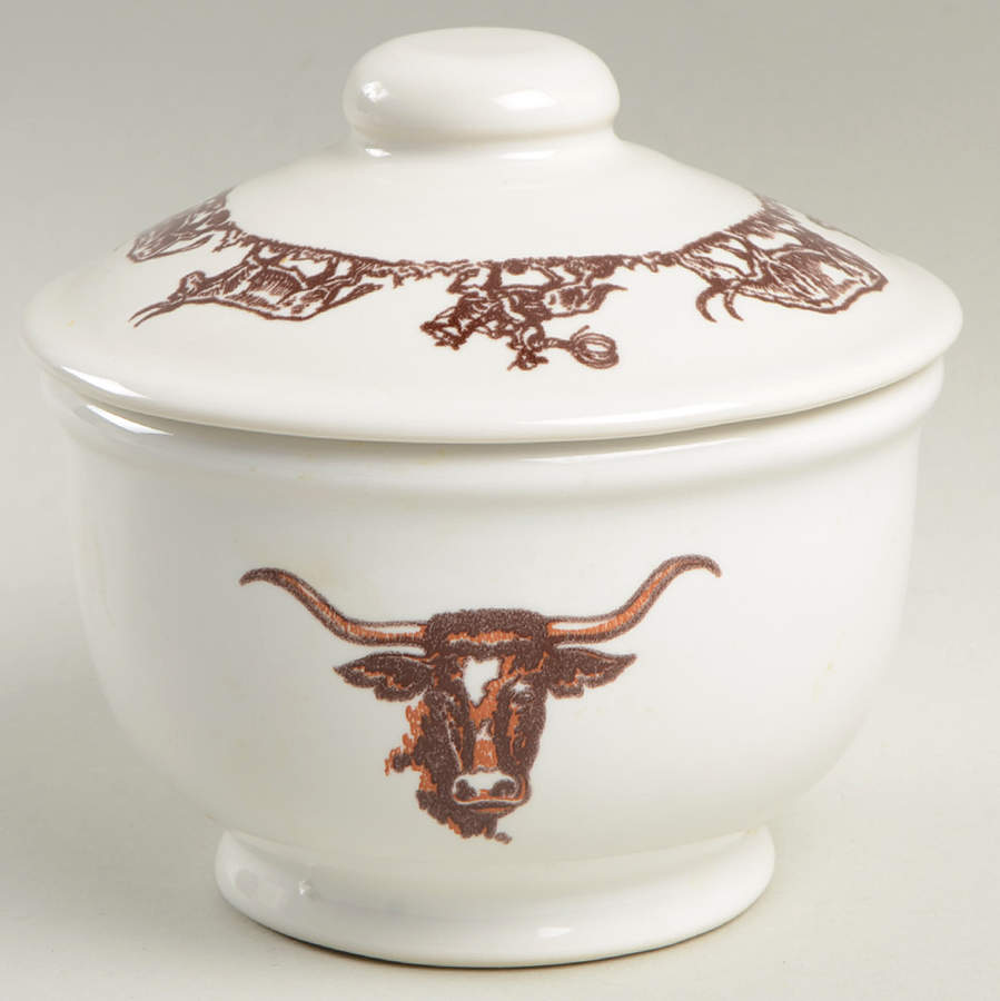 Longhorn Sugar Bowl & Lid by True West-1