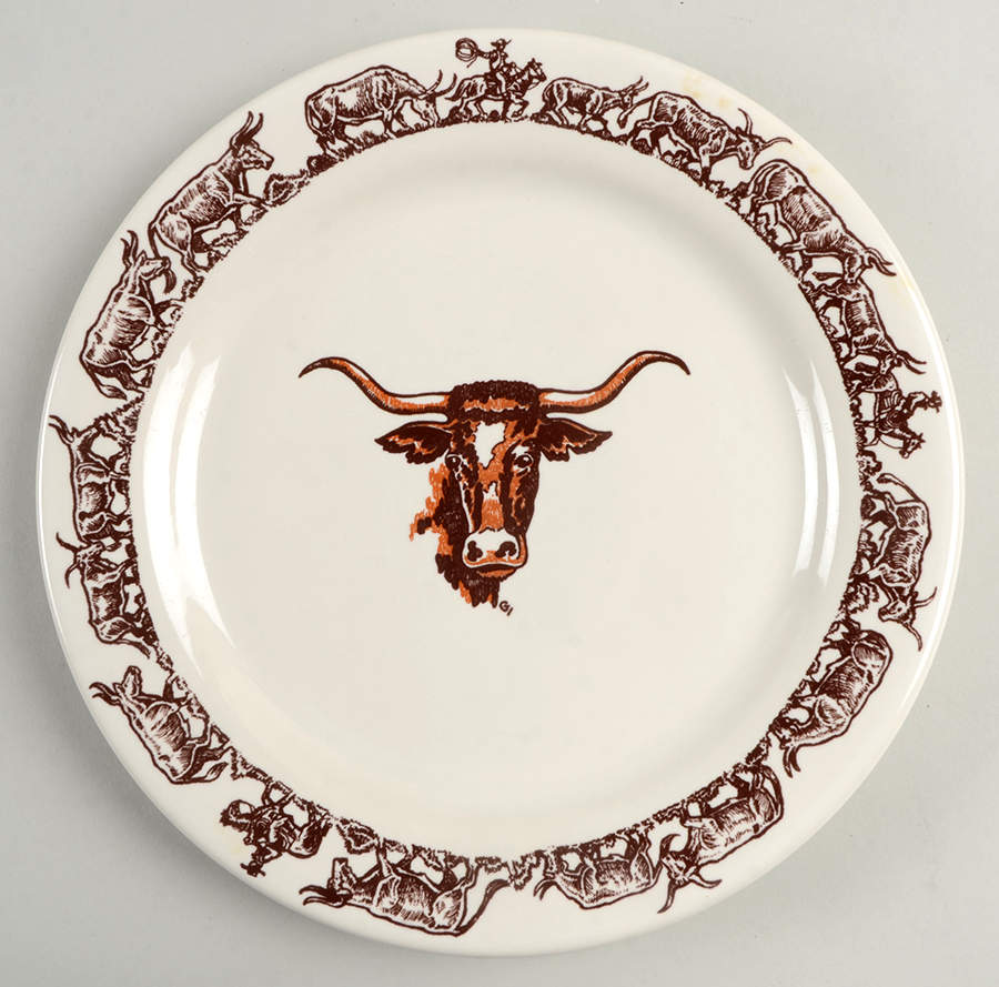 Longhorn Luncheon Plate by True West-1