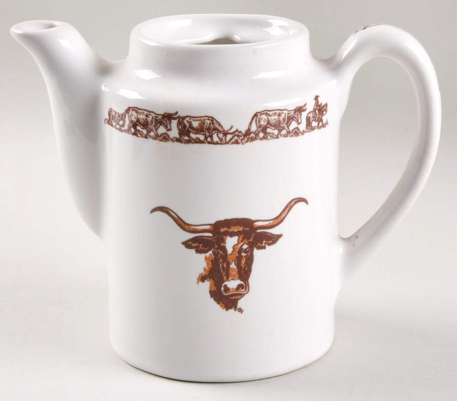 Longhorn Tea/Coffee Pot No Lid by True West-1