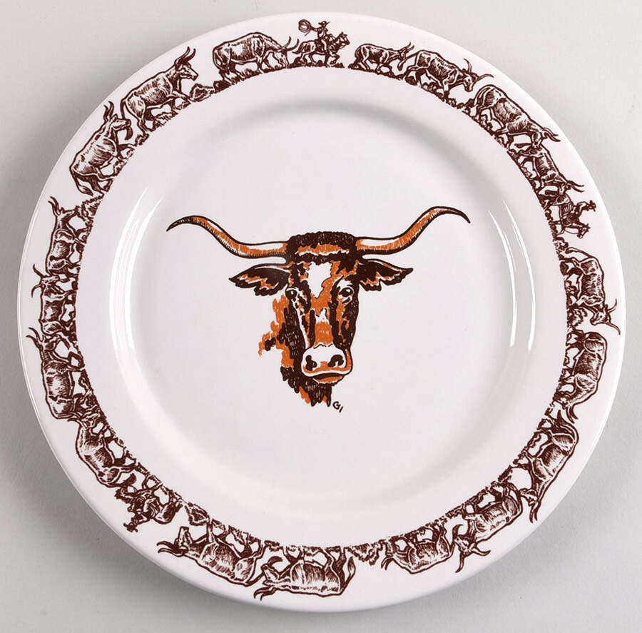 Longhorn Dinner Plate by True West-1