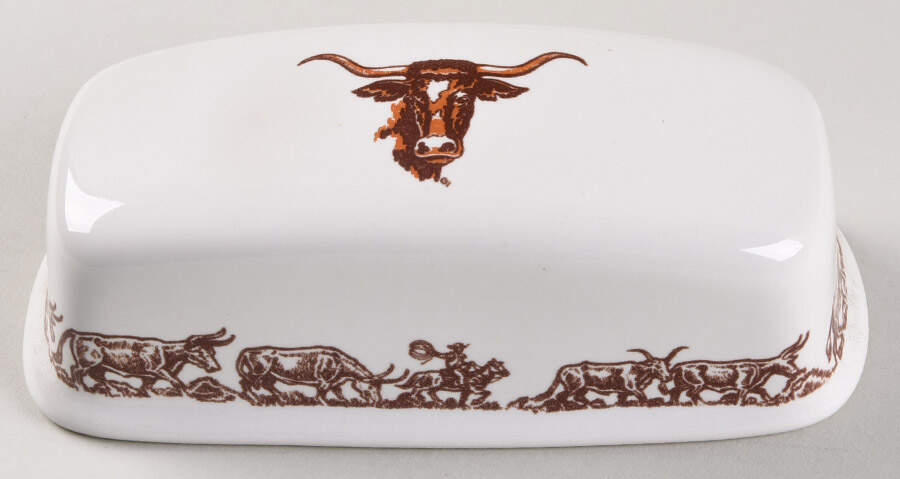 Longhorn Lid for 1/4 Lb Butter by True West-1