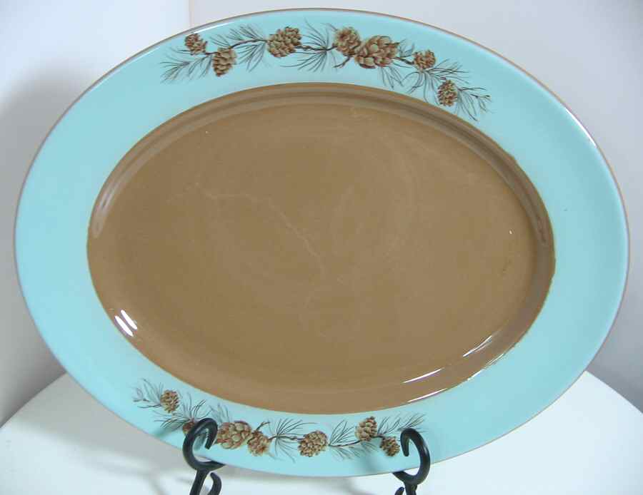 Azure Pine 12" Oval Serving Platter by Taylor, Smith & Taylor (Ts&T)-1