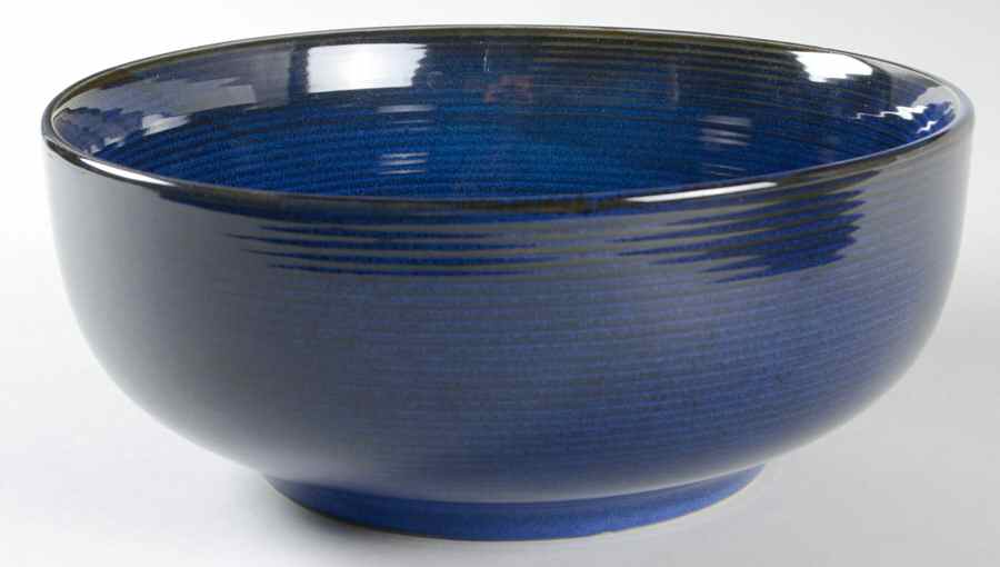 Vintage Modern Blue 9" Round Vegetable Bowl by Thomas O'Brien-1