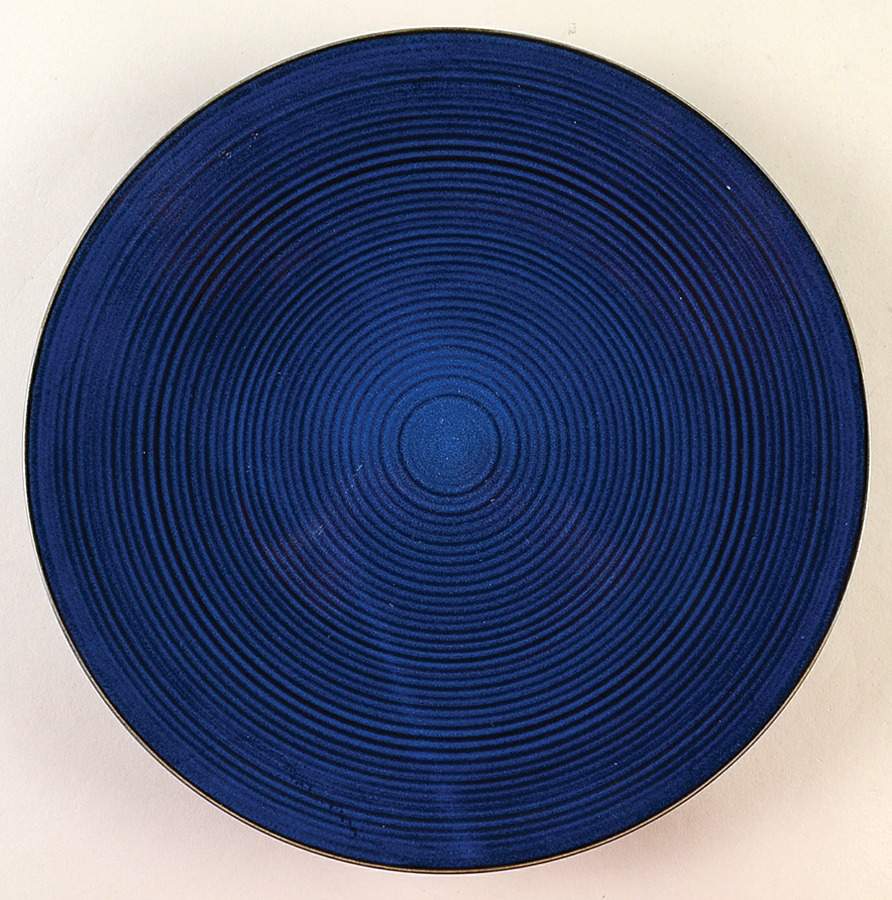 Vintage Modern Blue Dinner Plate by Thomas O'Brien-1