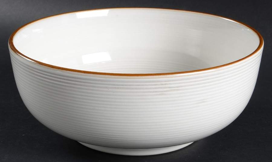 Vintage Modern White 9" Round Vegetable Bowl by Thomas O'Brien-1