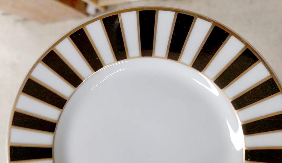 Martinique Black Dinner Plate by Ten Strawberry Street-1