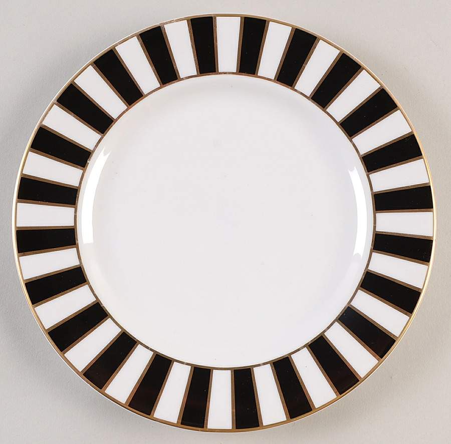 Martinique Black Salad/Dessert Plate by Ten Strawberry Street-1