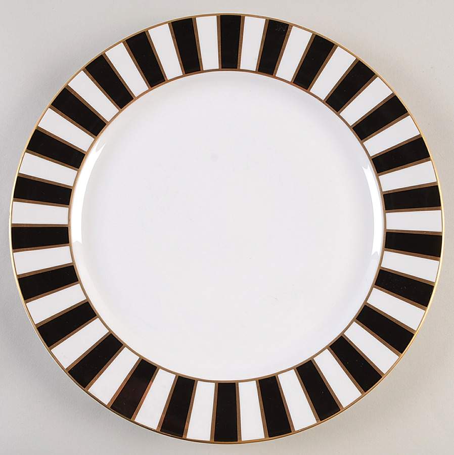 Martinique Black Service Plate (Charger) by Ten Strawberry Street-1